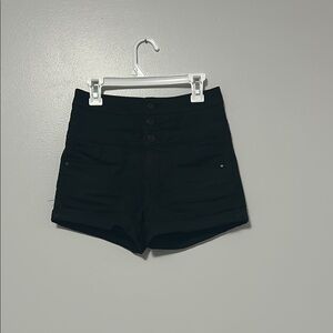 Tinseltown Black High Waist Shorts Sleek Modern Design